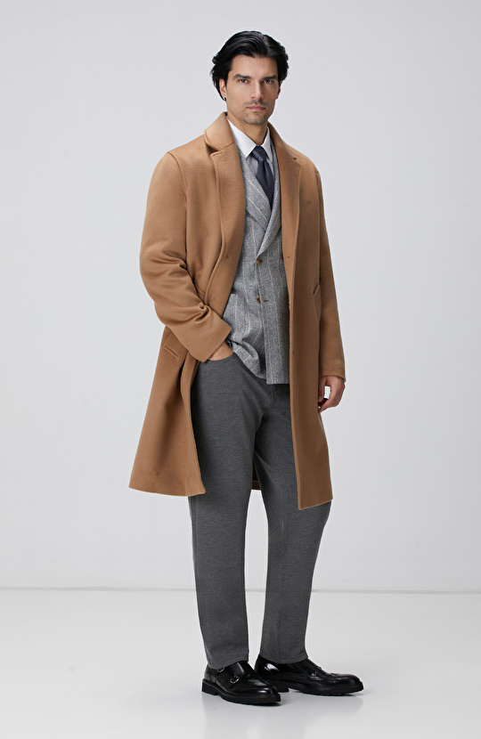 Limited Camel Yün Palto