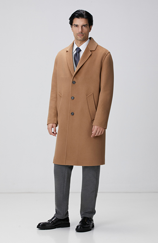 Limited Camel Yün Palto
