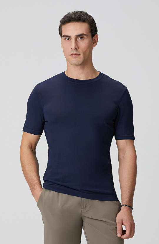 Lacivert Basic Triko Kazak