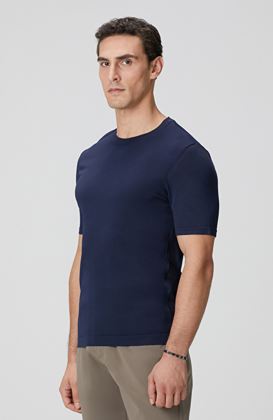 Lacivert Basic Triko Kazak