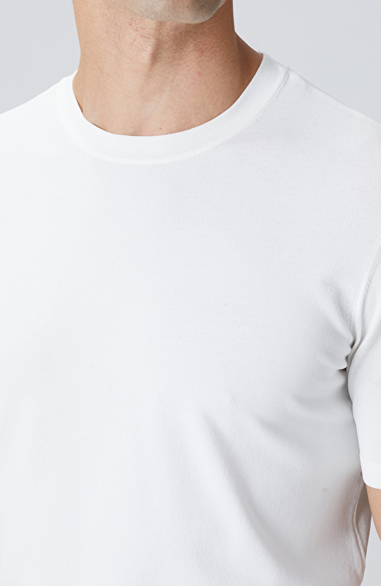 Kırık Beyaz Basic Triko Kazak