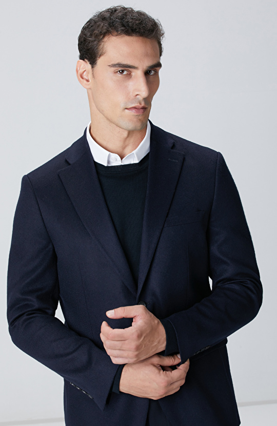 Limited Lacivert Kaşmir Ceket