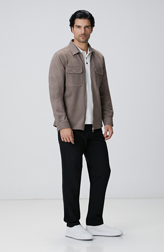 Vizon Süet Görünümlü Dış Gömlek