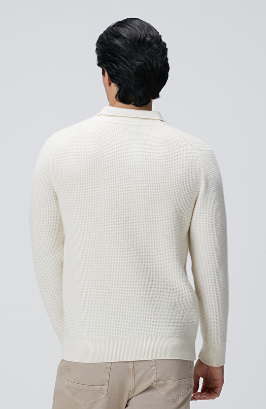 Limited Bej Kaşmir Polo Yaka Kazak