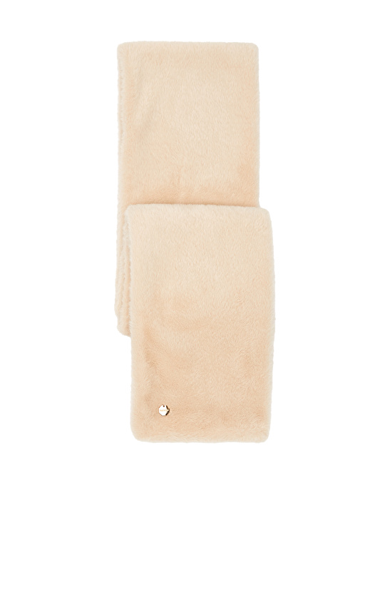 Bej Kadın Peluş Atkı