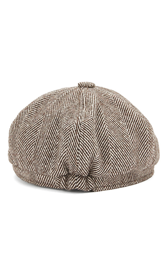 Kahverengi Yün Karışımlı Erkek Şapka
