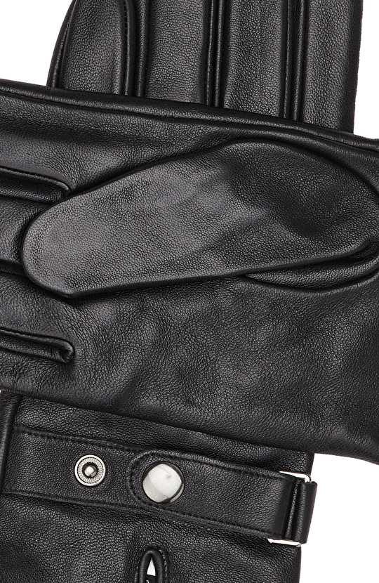 Siyah Erkek Deri Eldiven