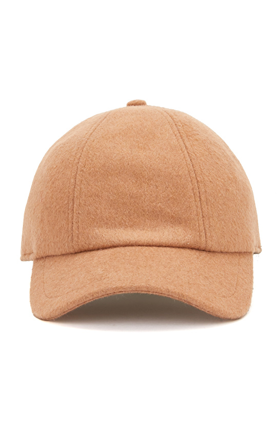 Camel Yün Karışımlı Kadın Şapka