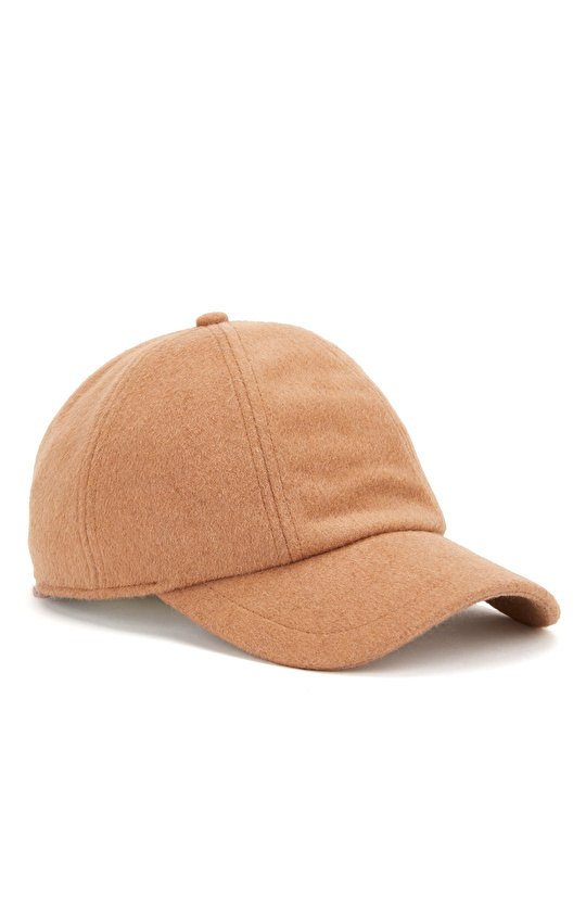 Camel Yün Karışımlı Kadın Şapka