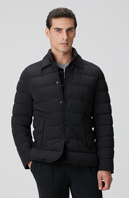 Siyah Puffer Coat Ceket