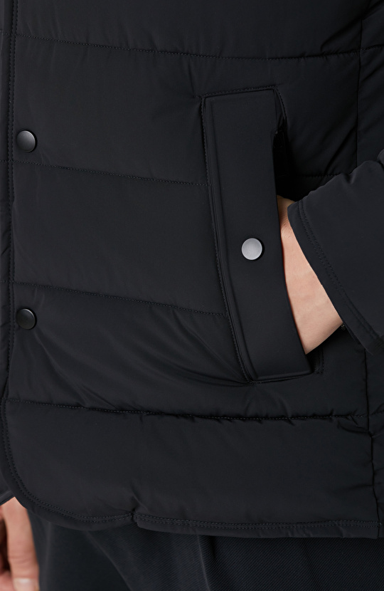 Siyah Puffer Coat Ceket