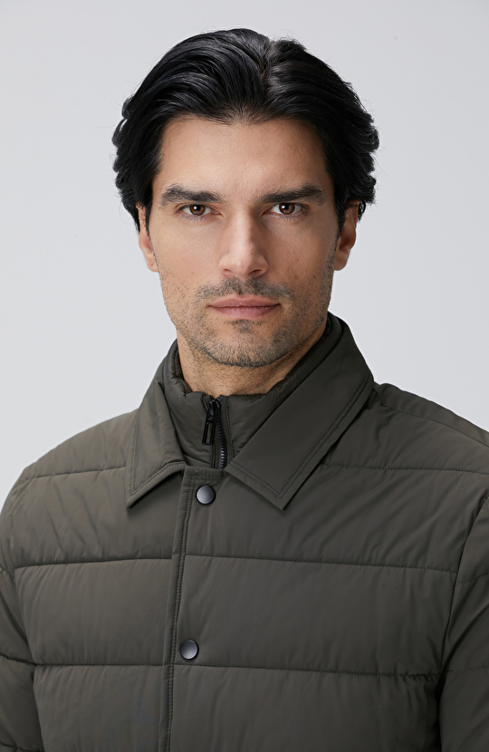 Haki Puffer Coat Ceket