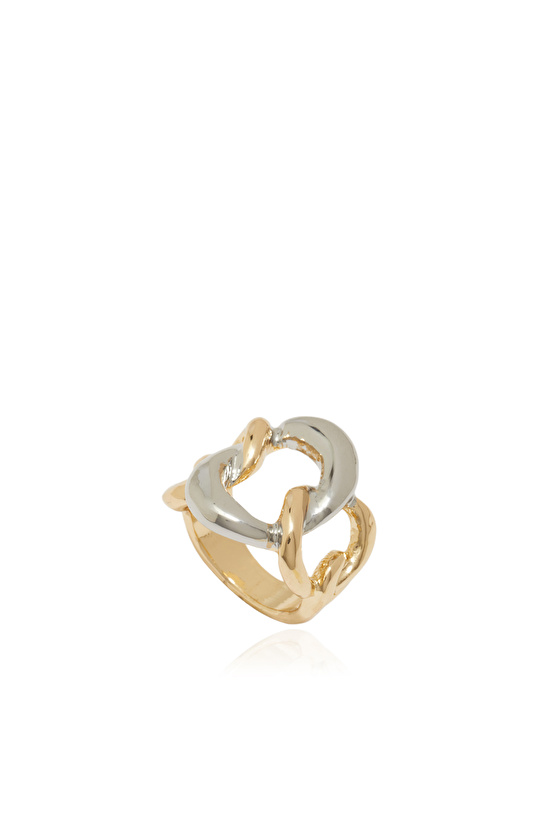 Gümüş Altın Rengi Kadın Yüzük