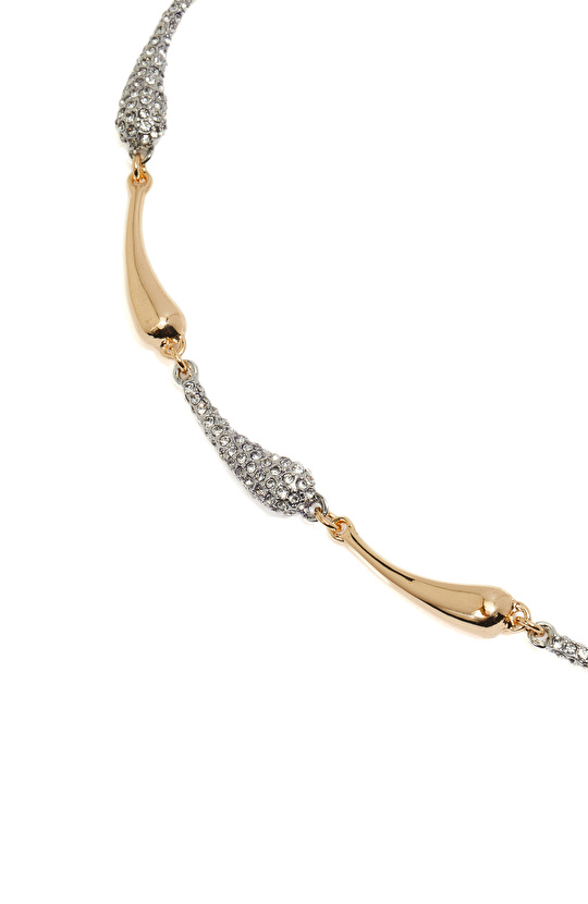 Gold Silver Rengi Kolye