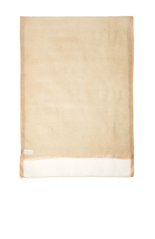 Gold Altın Rengi Yün İpek Karışımlı Kadın Fular