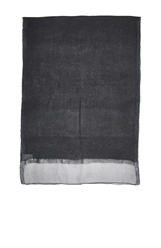 Gri Yün İpek Karışımlı Kadın Şal