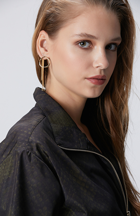 Gold Altın Rengi Kadın Küpe