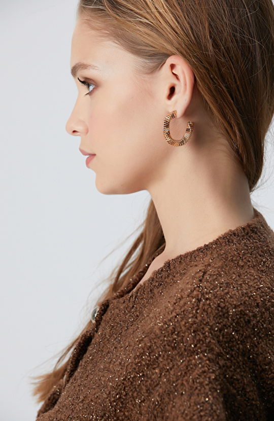 Gold Altın Rengi Kadın Küpe