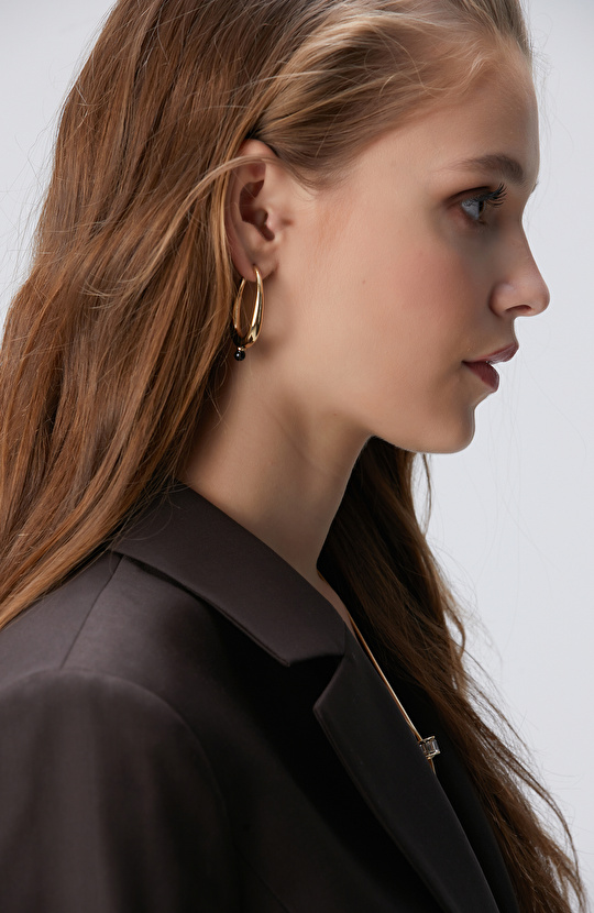 Gold Altın Rengi Kadın Küpe