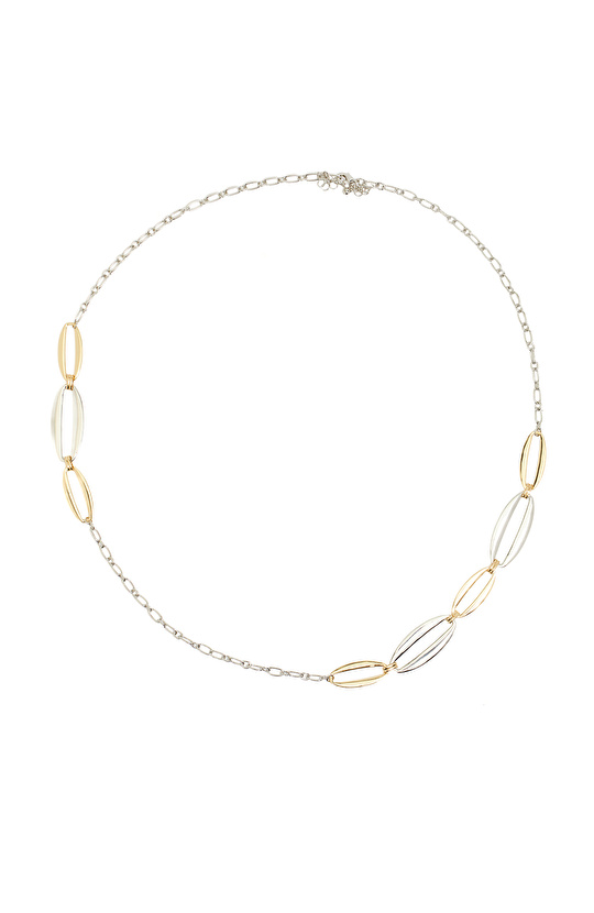 Gold Silver Rengi Kolye