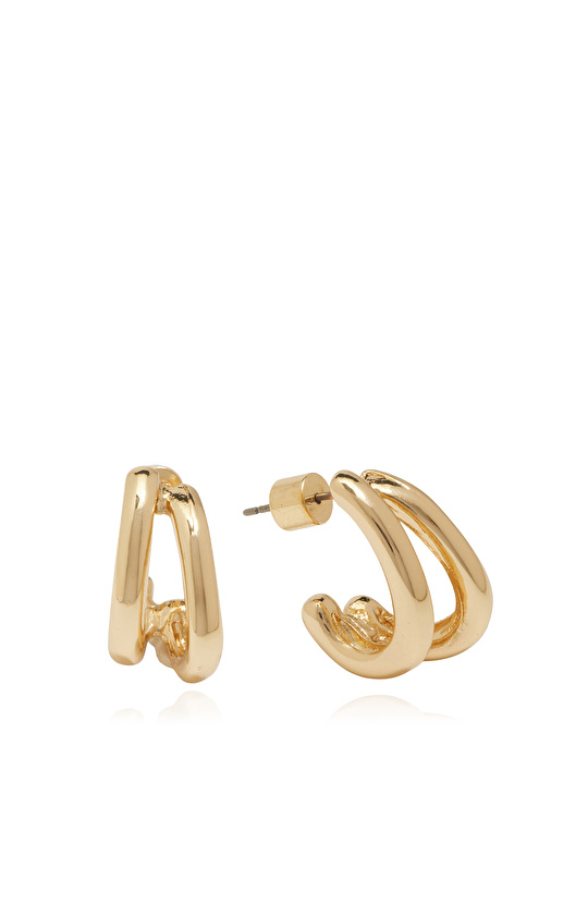 Gold Kadın Asimetrik Küpe