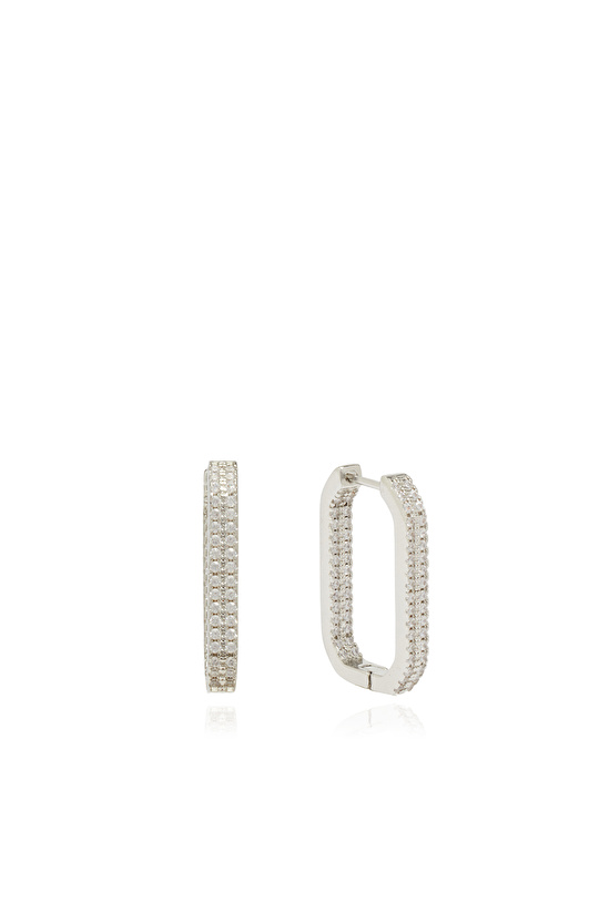 Silver Kadın Taşlı Küpe