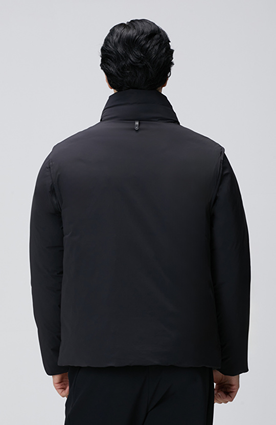 Siyah Yelek Olabilen Puffer Mont