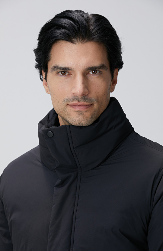 Siyah Yelek Olabilen Puffer Mont