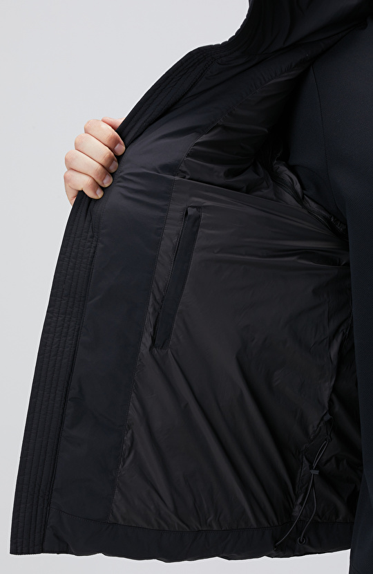 Siyah Yelek Olabilen Puffer Mont