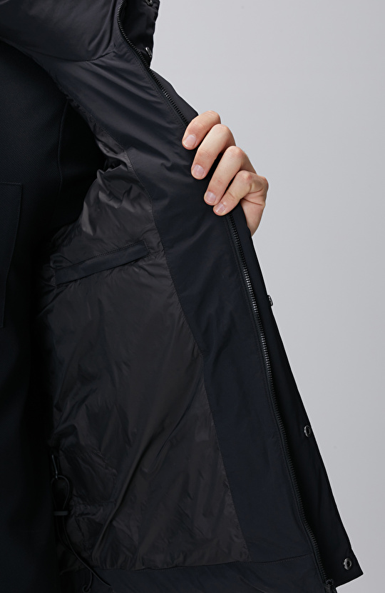 Siyah Yelek Olabilen Puffer Mont