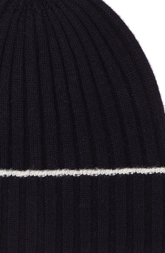 Lacivert Yün Erkek Bere