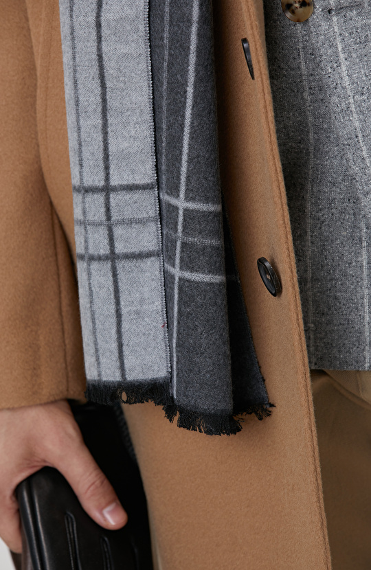 Siyah Desenli Erkek Atkı