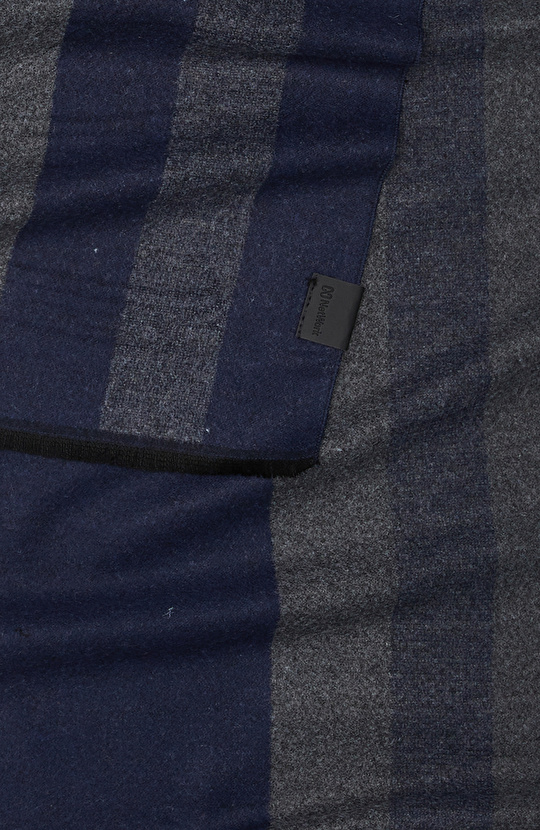 Lacivert Desenli Erkek Atkı