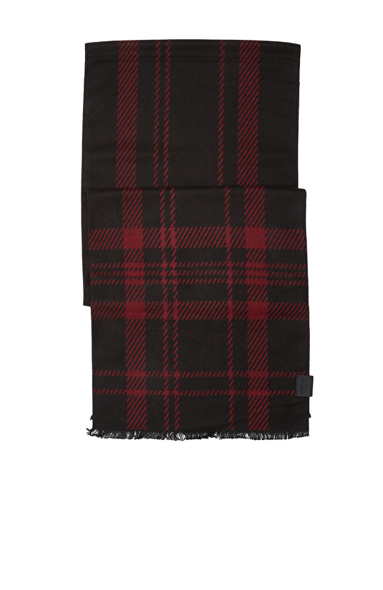 Bordo Desenli Erkek Atkı