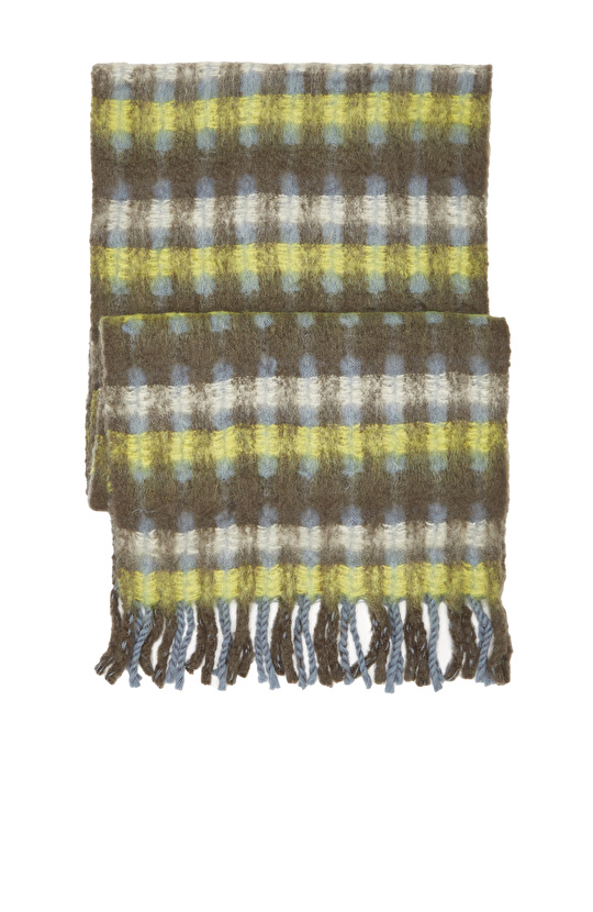 Yeşil Kadın Yün Karışımlı Atkı