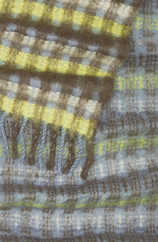 Yeşil Kadın Yün Karışımlı Atkı