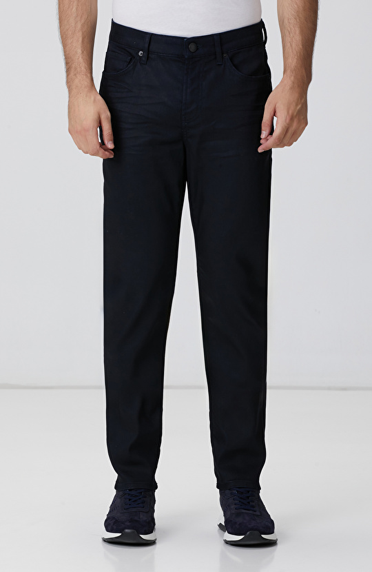 Lacivert Kaplamalı Denim Pantolon