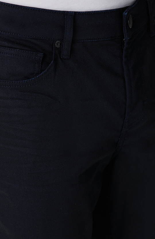 Lacivert Kaplamalı Denim Pantolon