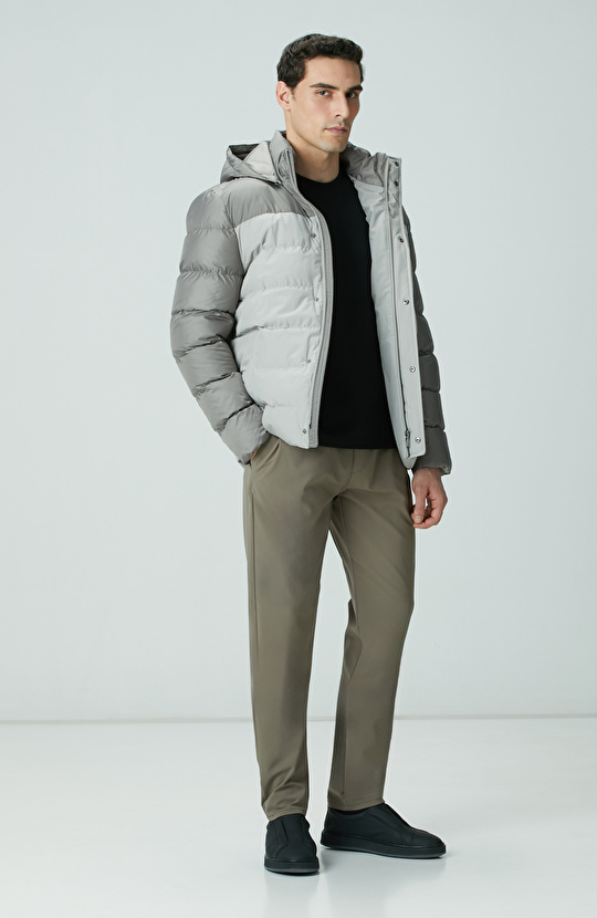 Siyah Bisiklet Yaka Jakarlı T-shirt