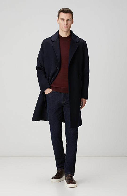 Lacivert Limited Yün Palto