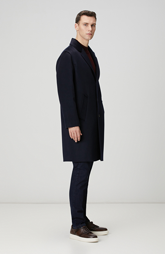 Lacivert Limited Yün Palto