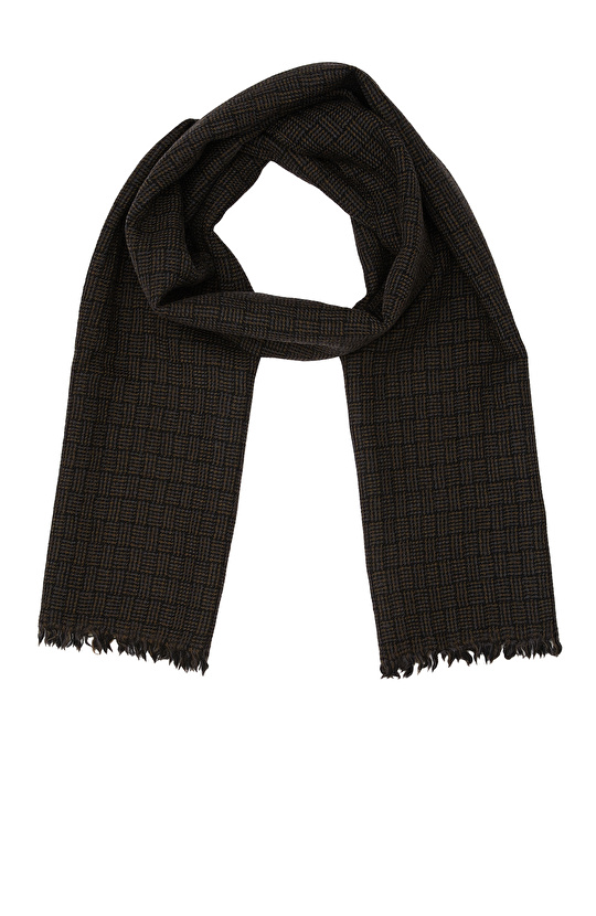 Siyah Desenli Yün Şal