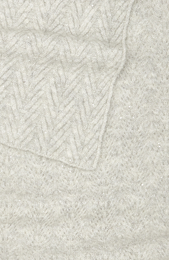 Gri Siyah Beyaz Yün Karışımlı Atkı