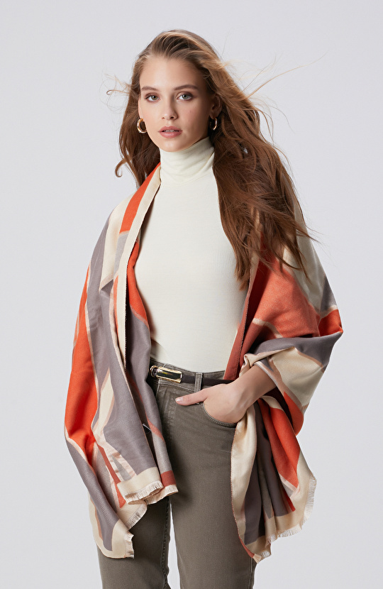 Renkli Kadın Şal