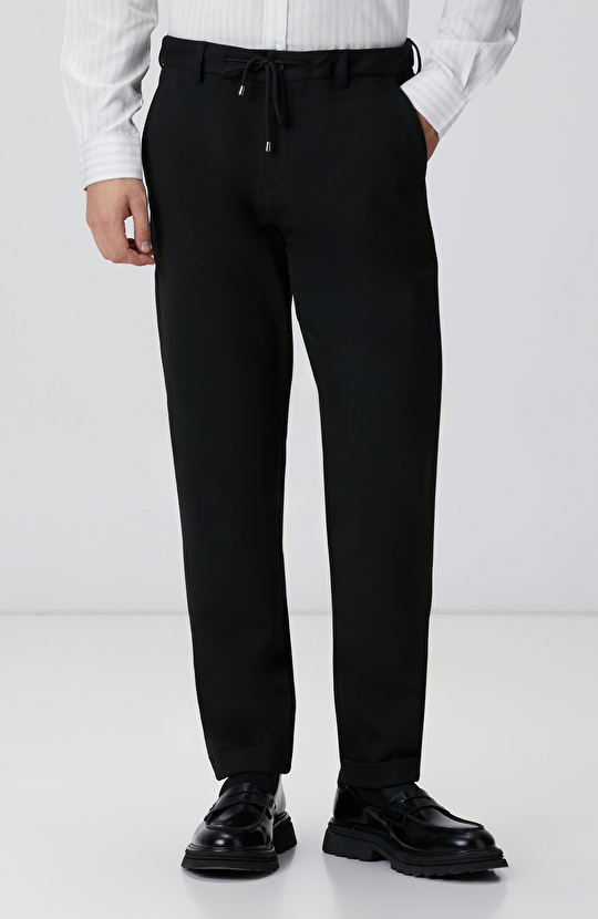 Siyah Örme Pantolon