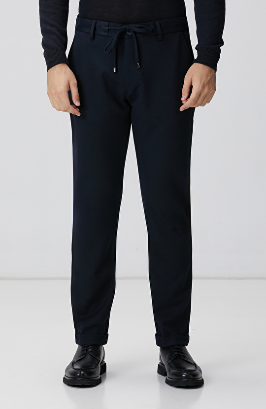 Lacivert Örme Pantolon