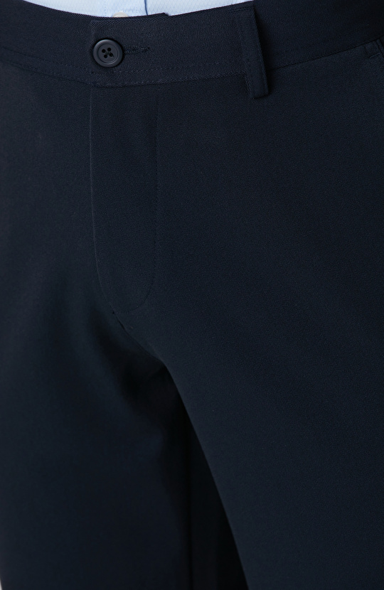 Lacivert Diyagonal Desenli Pantolon