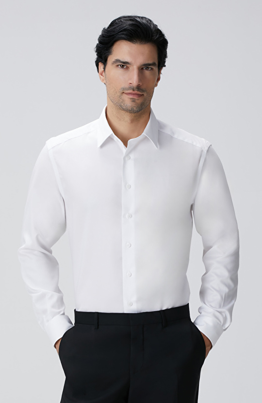 Non-Iron Beyaz Gömlek