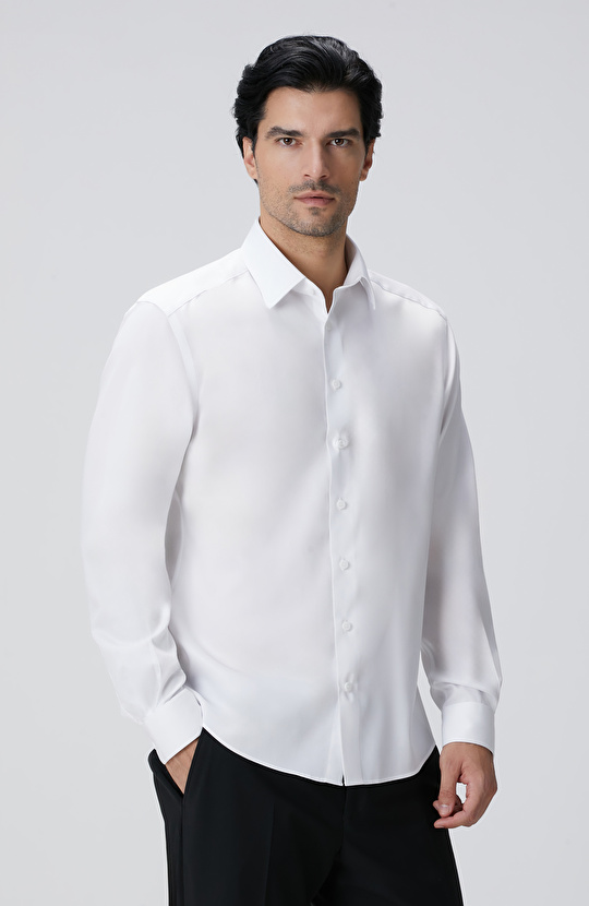 Non-Iron Beyaz Gömlek