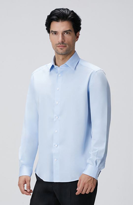 Non-Iron Açık Mavi Gömlek